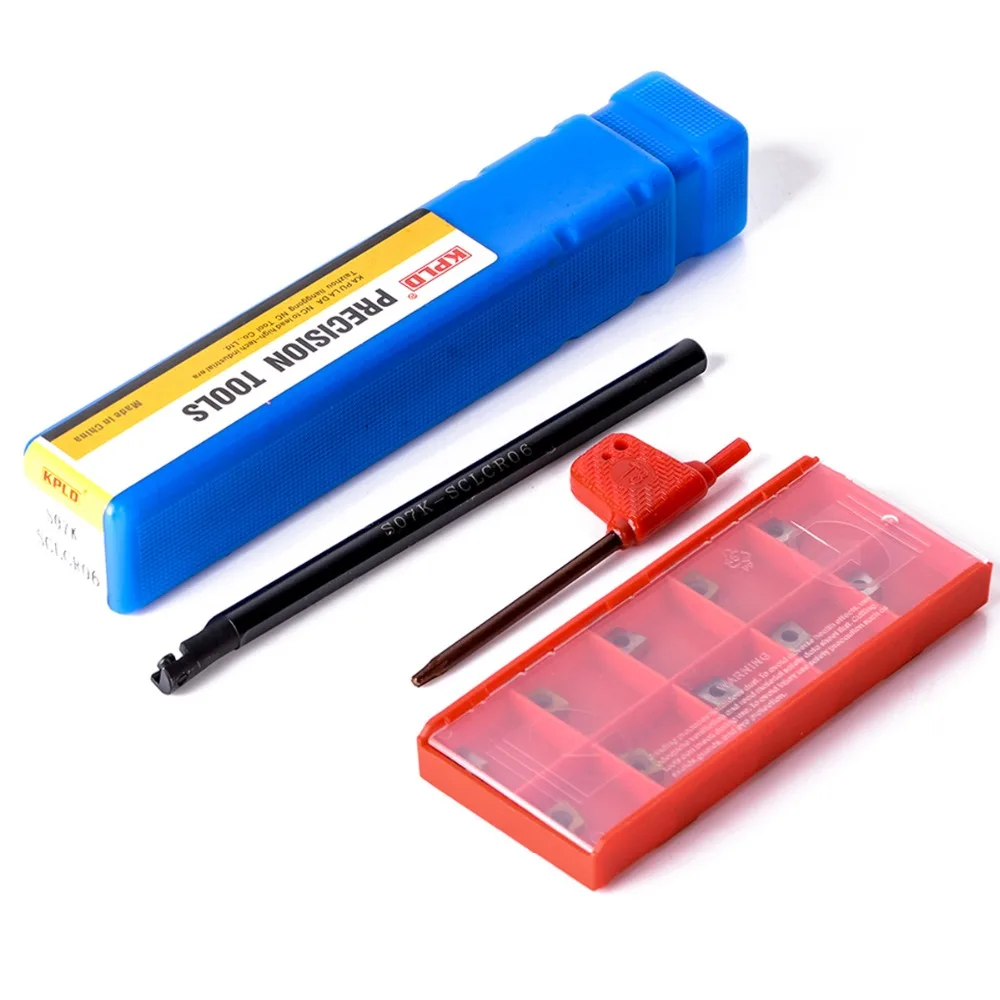 10pcs CCMT060204-HM Inserts + 1pc S07K-SCLCR06 Boring Bar Tool Holder with Wrench For Lathe Turning Tool
10pcs CCMT060204-HM Inserts + 1pc S07K-SCLCR06 Boring Bar Tool Holder with Wrench For Lathe Turning Tool