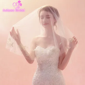 2018 New Arrival 1.5M Champagne Leaf Appliques Cut Edge Wedding Veil One-layer Bridal Veils Wedding Accessories Veu De Noiva
2018 New Arrival 1.5M Champagne Leaf Appliques Cut Edge Wedding Veil One-layer Bridal Veils Wedding Accessories Veu De Noiva