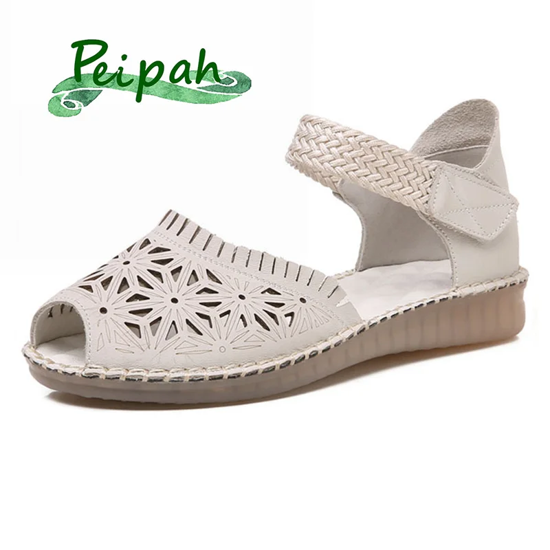 PEIPAH Top Quality Peep-toe Cow Leather Women Flats Sandals Summer Handmade Flat Shoes For Woman Retro Solid Gladiator Sandals
PEIPAH Top Quality Peep-toe Cow Leather Women Flats Sandals Summer Handmade Flat Shoes For Woman Retro Solid Gladiator Sandals