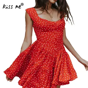 Red Dot Sexy Flounce Dress Women Chiffon Short Beach Dress Waist Controlled Halter Cute Summer Dress Girl Party Dress
Red Dot Sexy Flounce Dress Women Chiffon Short Beach Dress Waist Controlled Halter Cute Summer Dress Girl Party Dress