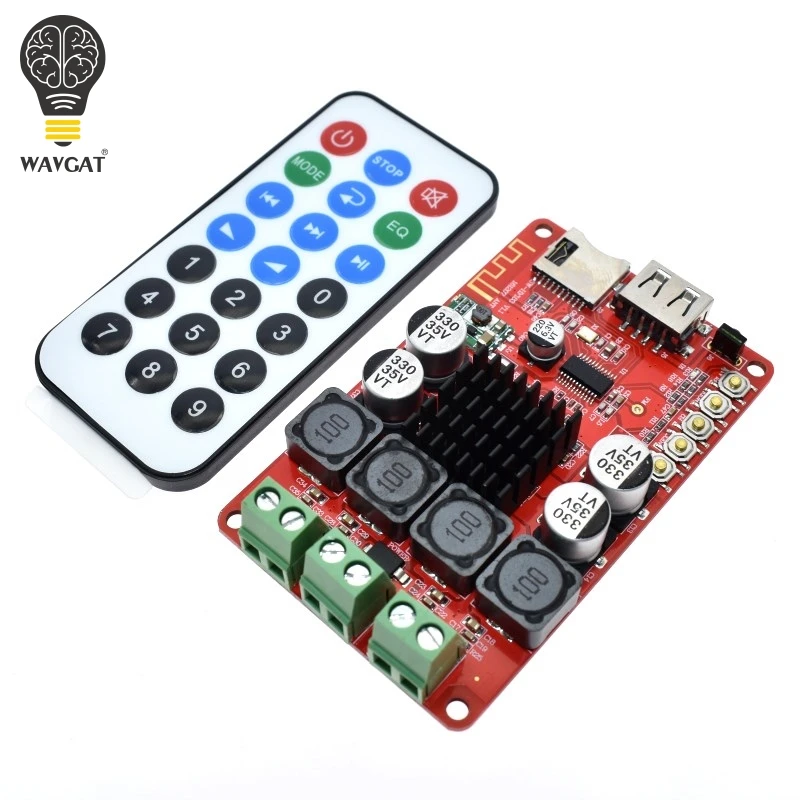 WAVGAT TPA3116 50W+50W Bluetooth Receiver Digital Audio Amplifier Board TF card U disk player FM Redio With Remote control
WAVGAT TPA3116 50W+50W Bluetooth Receiver Digital Audio Amplifier Board TF card U disk player FM Redio With Remote control