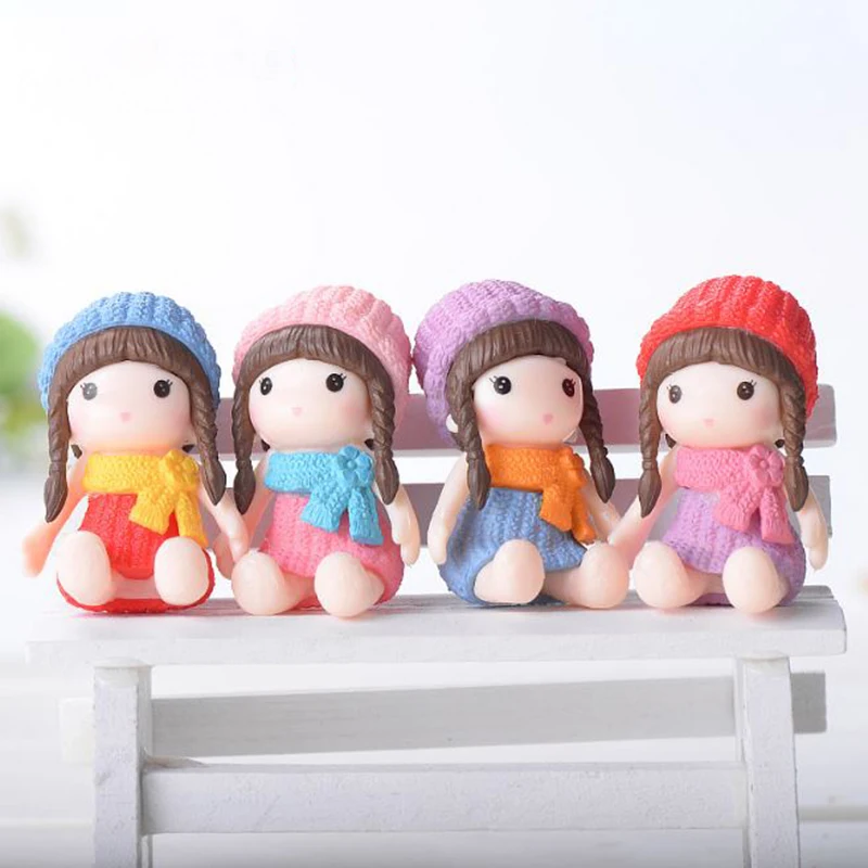4 Pcs/lot Pretty 4 colors Sweater Hat Girl PVC Craft Model Toy Kids DIY crafts small ornaments Figure toy
4 Pcs/lot Pretty 4 colors Sweater Hat Girl PVC Craft Model Toy Kids DIY crafts small ornaments Figure toy