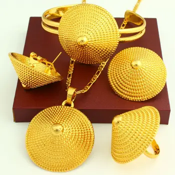 NEW Ethiopian Wedding Bridal Jewelry Set 24K Gold Color Necklace/Earring/Ring/Bangle/Pendant Jewelry African/Nigeria/Arab Items
NEW Ethiopian Wedding Bridal Jewelry Set 24K Gold Color Necklace/Earring/Ring/Bangle/Pendant Jewelry African/Nigeria/Arab Items