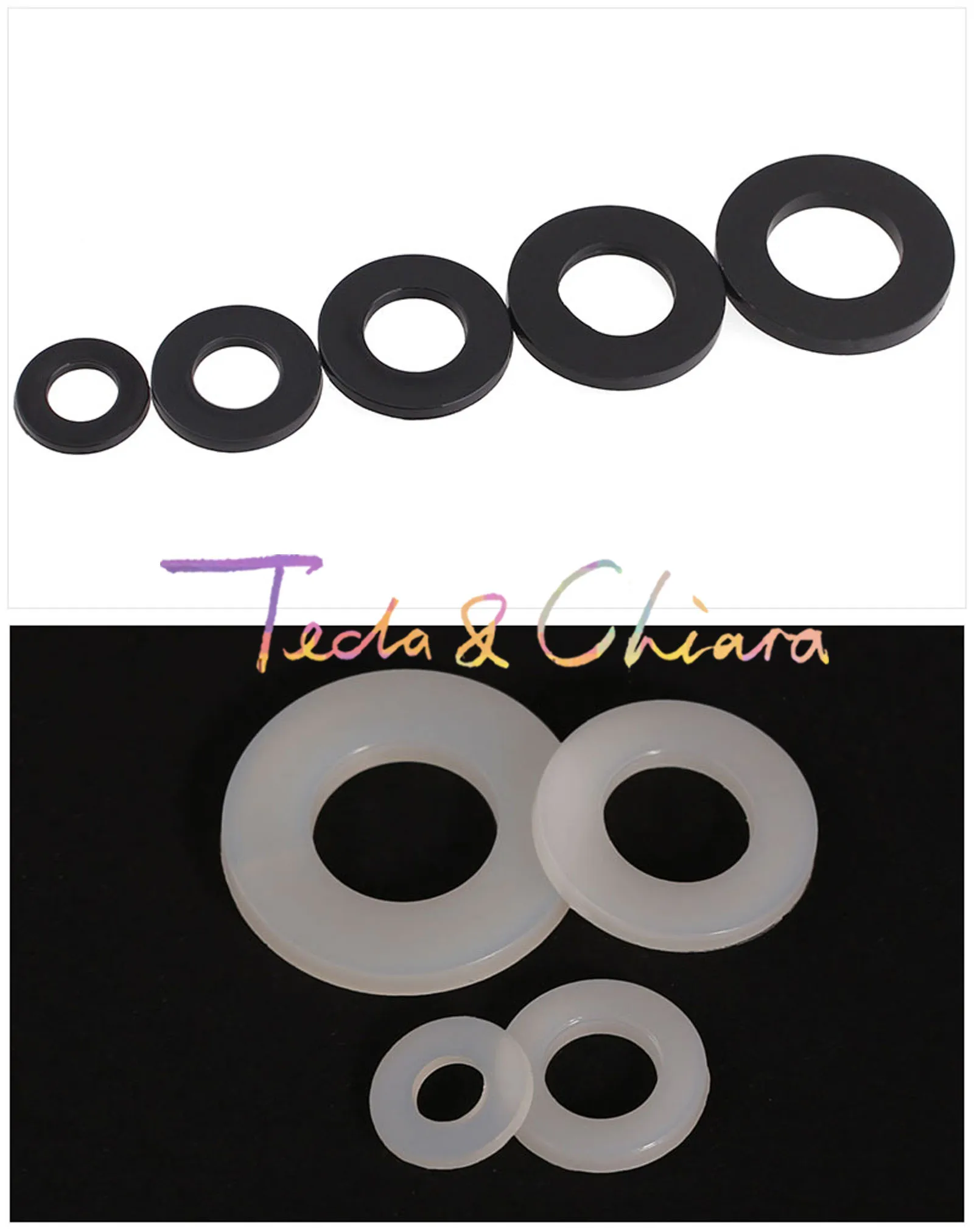 50Pcs M2 x 5mm x 1mm M2x5x1 New White Black Nylon Flat Washer Plastic Insulation Plain Ring Gasket *
50Pcs M2 x 5mm x 1mm M2x5x1 New White Black Nylon Flat Washer Plastic Insulation Plain Ring Gasket *