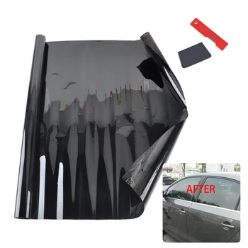 DWCX 50cm x 300cm VLT 8%-10% Black Car Glass Solar Window Tint Film Roll Privacy Scratch Resistant Sticker For VW Audi Ford
DWCX 50cm x 300cm VLT 8%-10% Black Car Glass Solar Window Tint Film Roll Privacy Scratch Resistant Sticker For VW Audi Ford