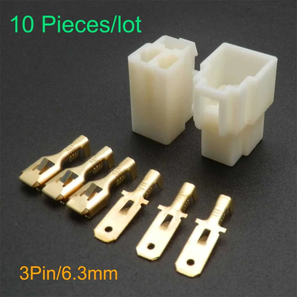 10 Pieces/lot 3 Way 6.3mm Electrical Multi Plug Connector Terminal Block Pin Wiring
10 Pieces/lot 3 Way 6.3mm Electrical Multi Plug Connector Terminal Block Pin Wiring
