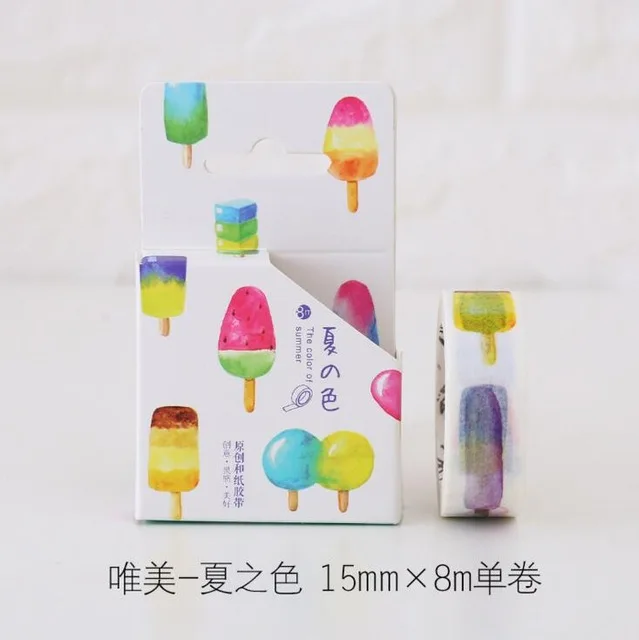 1.5cm Wide The Colorful Ice Lolly Decorative Washi Tape DIY Scrapbooking Masking Tape School Office Supply Escolar
1.5cm Wide The Colorful Ice Lolly Decorative Washi Tape DIY Scrapbooking Masking Tape School Office Supply Escolar