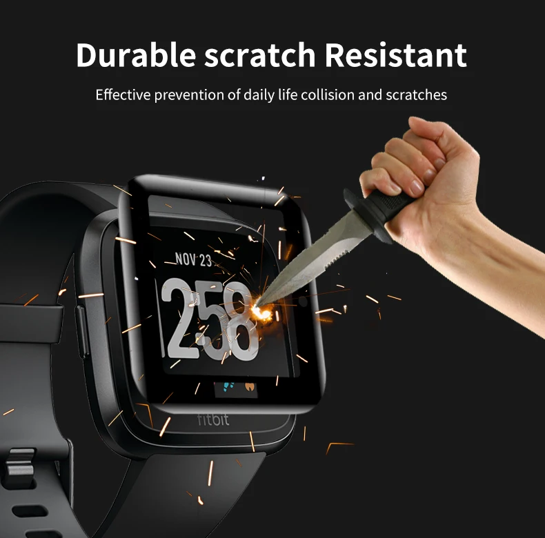 fitbit versa screen protector glass 5