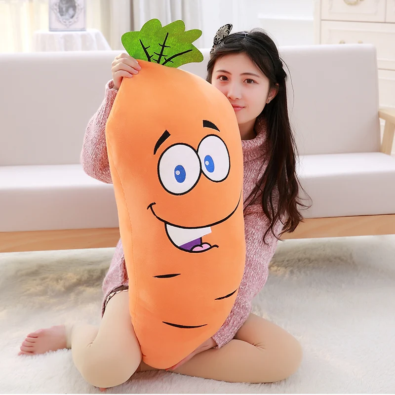 Image Manufacturers selling Carrot plush toys creative simulation bread pillow queen size sofa Decor 50cm Birthday gift