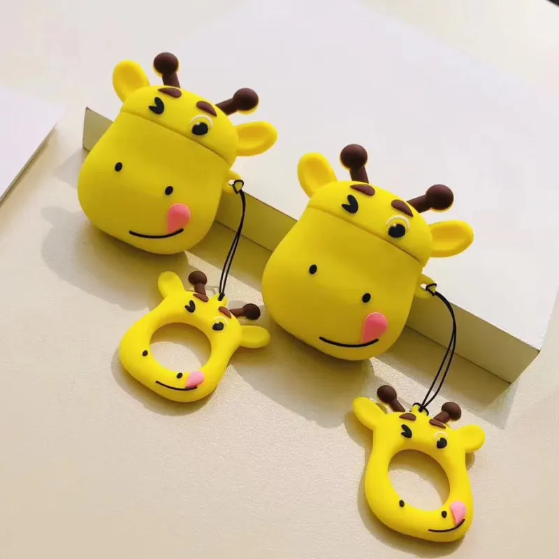 Cartoon cute yellow deer airpods silicone protective sleeve Ring rope for Apple Wireless Bluetooth Headphone Protection Shell
Cartoon cute yellow deer airpods silicone protective sleeve Ring rope for Apple Wireless Bluetooth Headphone Protection Shell