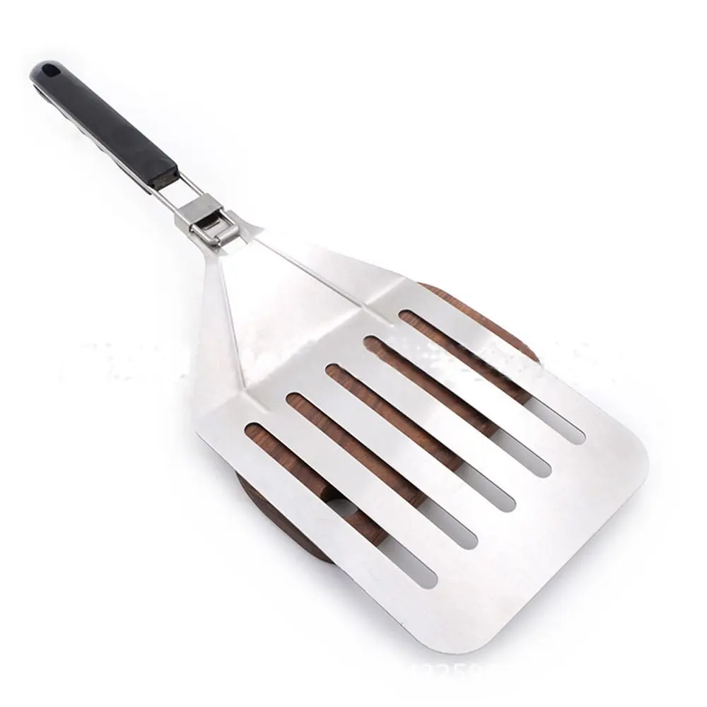 

Stainless Steel Pizza Peel With Folding Handle Cake Lifter Transfer Tray Shovel Pastry Spatula Moving Plate Holder Baking Tool