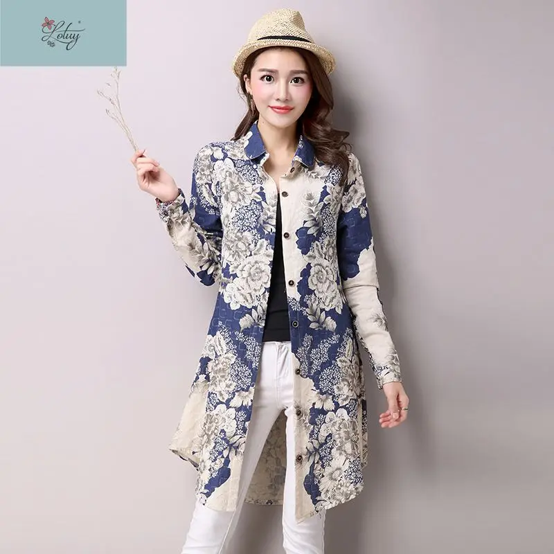 2017 Spring New Women Fashion Folk Style Long-sleeved Lapel Cotton Linen Loose Printed Shirt Blouse Vintage Shirt Tops 1043#
2017 Spring New Women Fashion Folk Style Long-sleeved Lapel Cotton Linen Loose Printed Shirt Blouse Vintage Shirt Tops 1043#