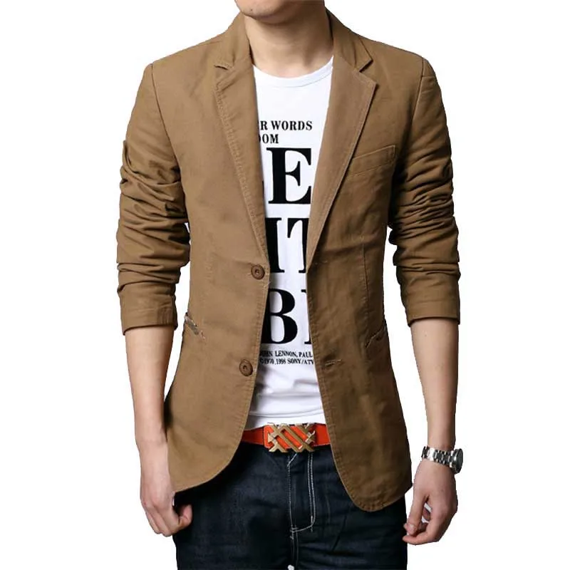 Autumn Spring Men Casual Blazer Jacket Slim Fit Cotton 2 Buttons Suit Singer Blazer Coat Male Clothing Plus Size 5XL 6XL
Autumn Spring Men Casual Blazer Jacket Slim Fit Cotton 2 Buttons Suit Singer Blazer Coat Male Clothing Plus Size 5XL 6XL
