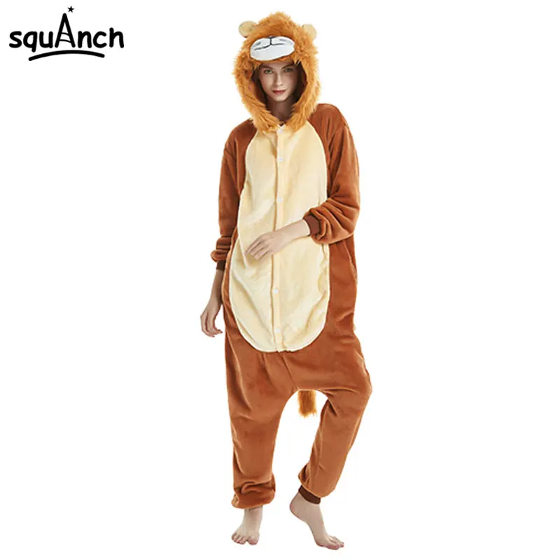 Animal Brown Lion Kugurumi Onesie Cartoon Soft Flannel Pajama Women Adult Sleepwear Winter Warm Jumpsuit Hooded Funny Party Suit
Animal Brown Lion Kugurumi Onesie Cartoon Soft Flannel Pajama Women Adult Sleepwear Winter Warm Jumpsuit Hooded Funny Party Suit