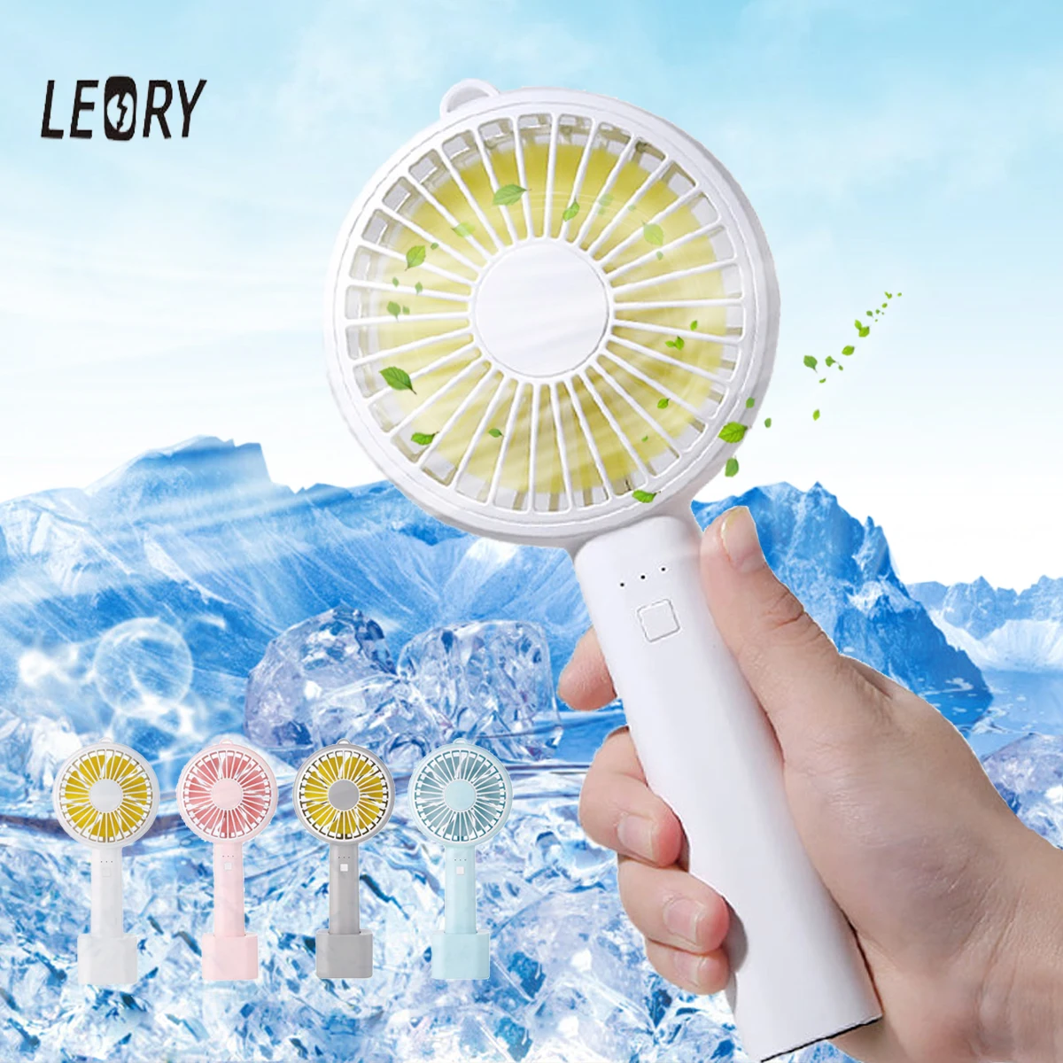 LEORY Portable Mini USB Fan 1200mAh Rechargeable Cooler Handheld Fan 3 Speed Adjustable Handy USB Cooling Fan for Office Home
LEORY Portable Mini USB Fan 1200mAh Rechargeable Cooler Handheld Fan 3 Speed Adjustable Handy USB Cooling Fan for Office Home