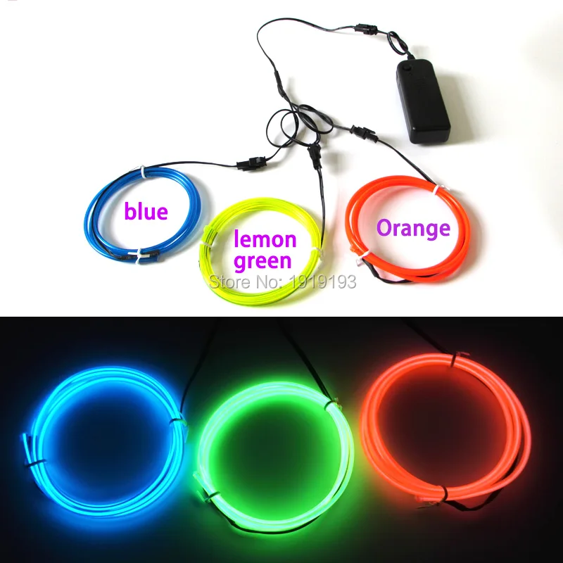 1Meter x 3PCS three Color 3.2mm Flexible EL Wire Led Strip Neon thread Light with DC-3V inverter For Toys/Craft House Decoration
1Meter x 3PCS three Color 3.2mm Flexible EL Wire Led Strip Neon thread Light with DC-3V inverter For Toys/Craft House Decoration
