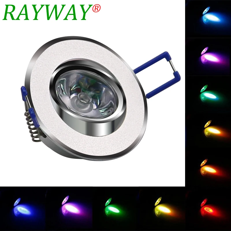 3W RGB LED DownLight Recessed LED Spoting Bulb AC85-265V Red Green Blue Aluminum Ceiling Lamp For Dining Room Foyer With Driver
3W RGB LED DownLight Recessed LED Spoting Bulb AC85-265V Red Green Blue Aluminum Ceiling Lamp For Dining Room Foyer With Driver