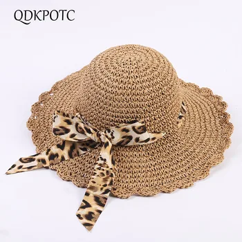 QDKPOTC 2019 Summer Leopard Bowknot Belt Sun hats Fashion Women Travel Beach Straw Hat Female Hand Crochet Large Eaves Visor Cap
QDKPOTC 2019 Summer Leopard Bowknot Belt Sun hats Fashion Women Travel Beach Straw Hat Female Hand Crochet Large Eaves Visor Cap