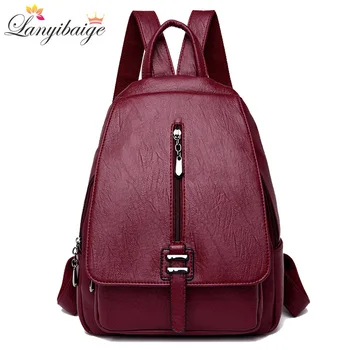 Fashion Women Backpack Female Leather Shoulder Bag Big Capacity School Bag For Teenage Girls Traveling Backpack For Ladies 2019
Fashion Women Backpack Female Leather Shoulder Bag Big Capacity School Bag For Teenage Girls Traveling Backpack For Ladies 2019