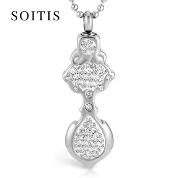 SOITIS Women/Men Rhinestone Necklace Urn Pendants Dog Ashes Steel Jewelry Cremation Sliver Beaded Chain Heart Necklaces
SOITIS Women/Men Rhinestone Necklace Urn Pendants Dog Ashes Steel Jewelry Cremation Sliver Beaded Chain Heart Necklaces