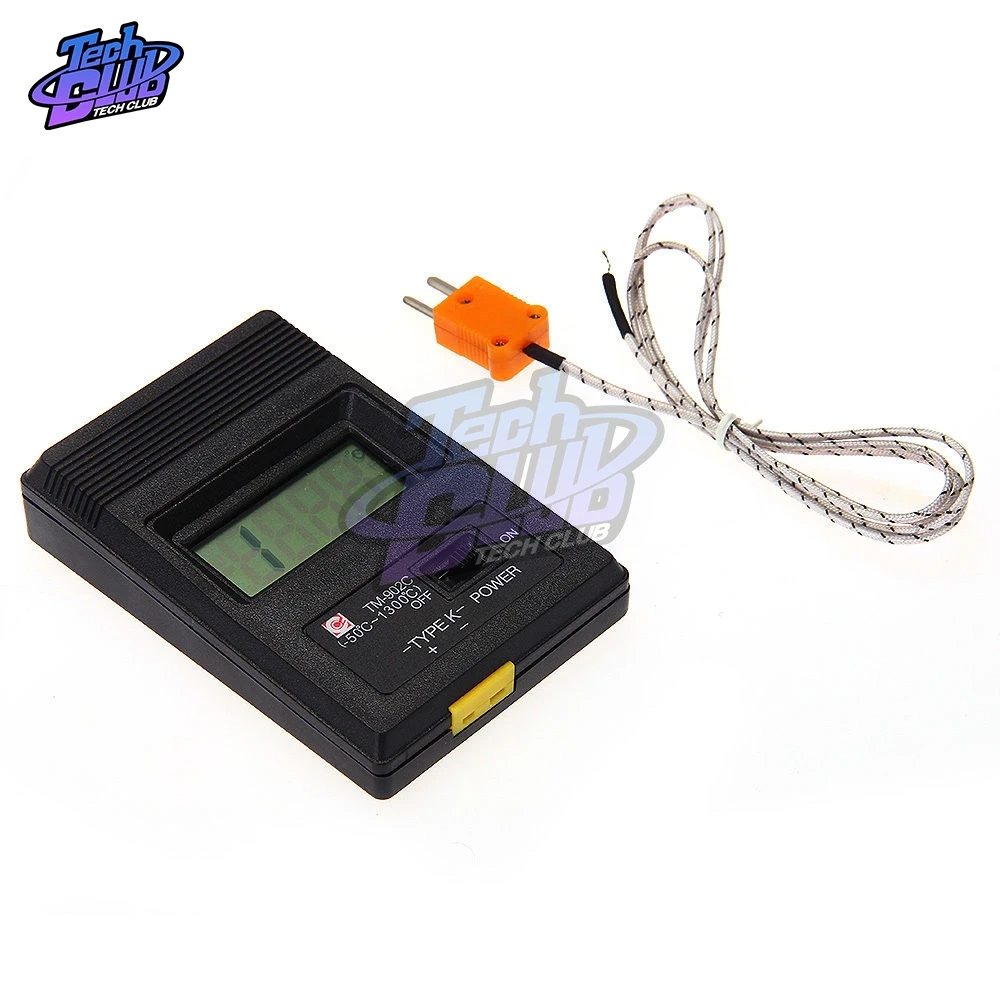 TM-902C -50℃ to 1300℃ Temperature Meter TM902C Digital K Type Thermometer Sensor + Thermocouple Probe detector
TM-902C -50℃ to 1300℃ Temperature Meter TM902C Digital K Type Thermometer Sensor + Thermocouple Probe detector