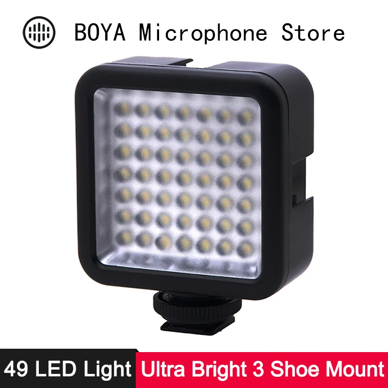 Ultra Bright Dimmable 49 LED Video Fill Light for Canon Nikon Panasonic DSLR Camera DV Camcorder Smartphone Photography Lighting
Ultra Bright Dimmable 49 LED Video Fill Light for Canon Nikon Panasonic DSLR Camera DV Camcorder Smartphone Photography Lighting