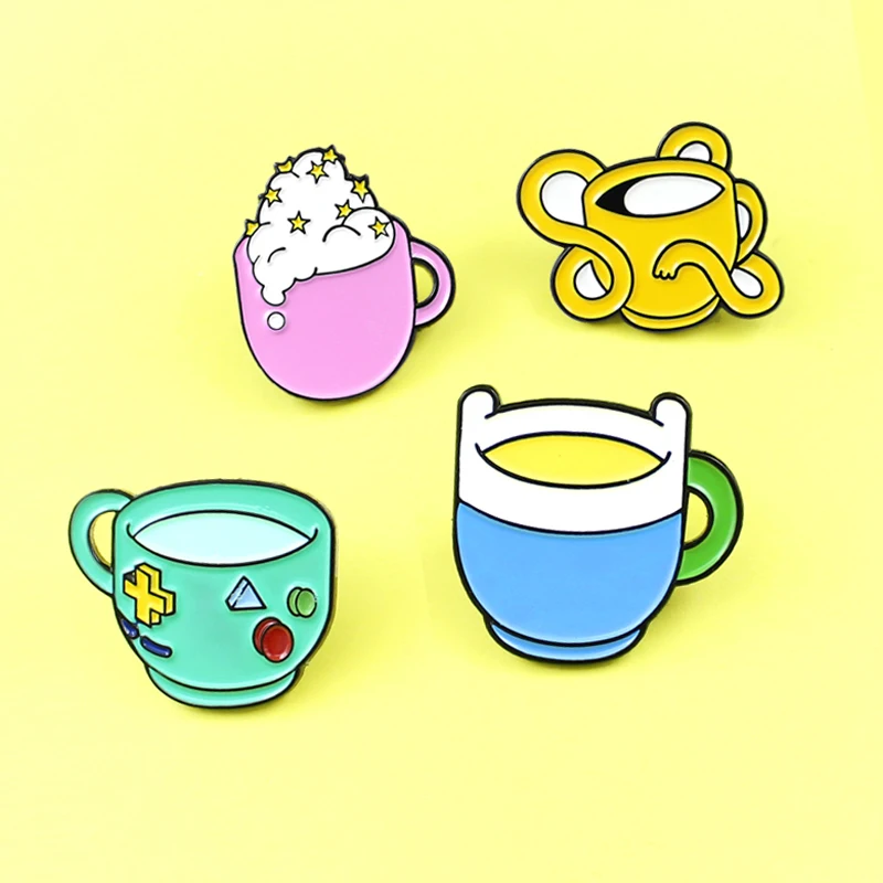 Cute Adventure Comics Cup Brooch Pin Finn Bmo Jake Dog Princess Bubblegum Funny Enamel Brooches badge Kids Gift jewelry Spille
Cute Adventure Comics Cup Brooch Pin Finn Bmo Jake Dog Princess Bubblegum Funny Enamel Brooches badge Kids Gift jewelry Spille