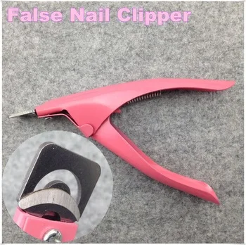 Pink Manicure Tool Wholesale Nail Art Edge Cutter Gel UV Acrylic False Nail Clipper Tips + Free Shipping (NR - WS22)