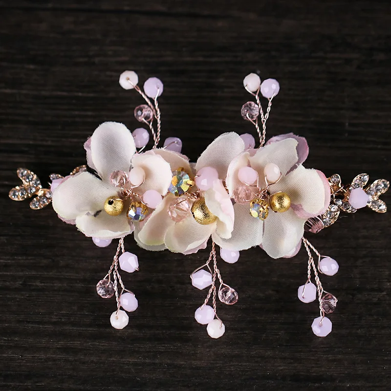 New pink flower headdress hairpin children's dress accessories handmade crystal tiara children hairpin wedding decoration
New pink flower headdress hairpin children's dress accessories handmade crystal tiara children hairpin wedding decoration