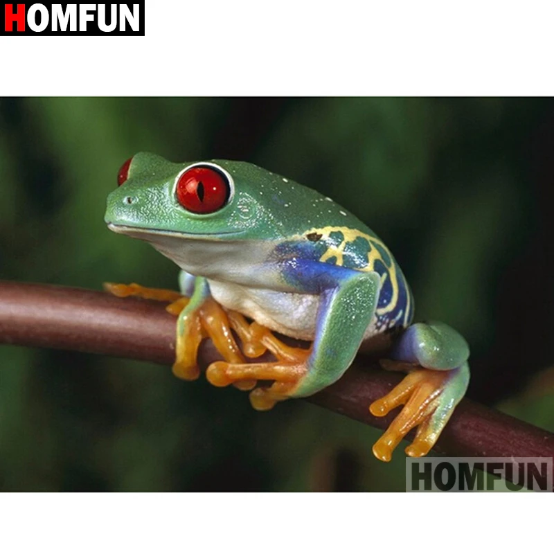 Алмазная живопись HOMFUN A16242 лягушка картина из квадратных/круглых страз сделай сам