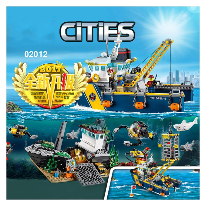 774Pcs City Series 02012 Deep Sea Exploration Ship Building Blocks Compatible Legoings Model Action Figures Toys Children Gift
774Pcs City Series 02012 Deep Sea Exploration Ship Building Blocks Compatible Legoings Model Action Figures Toys Children Gift