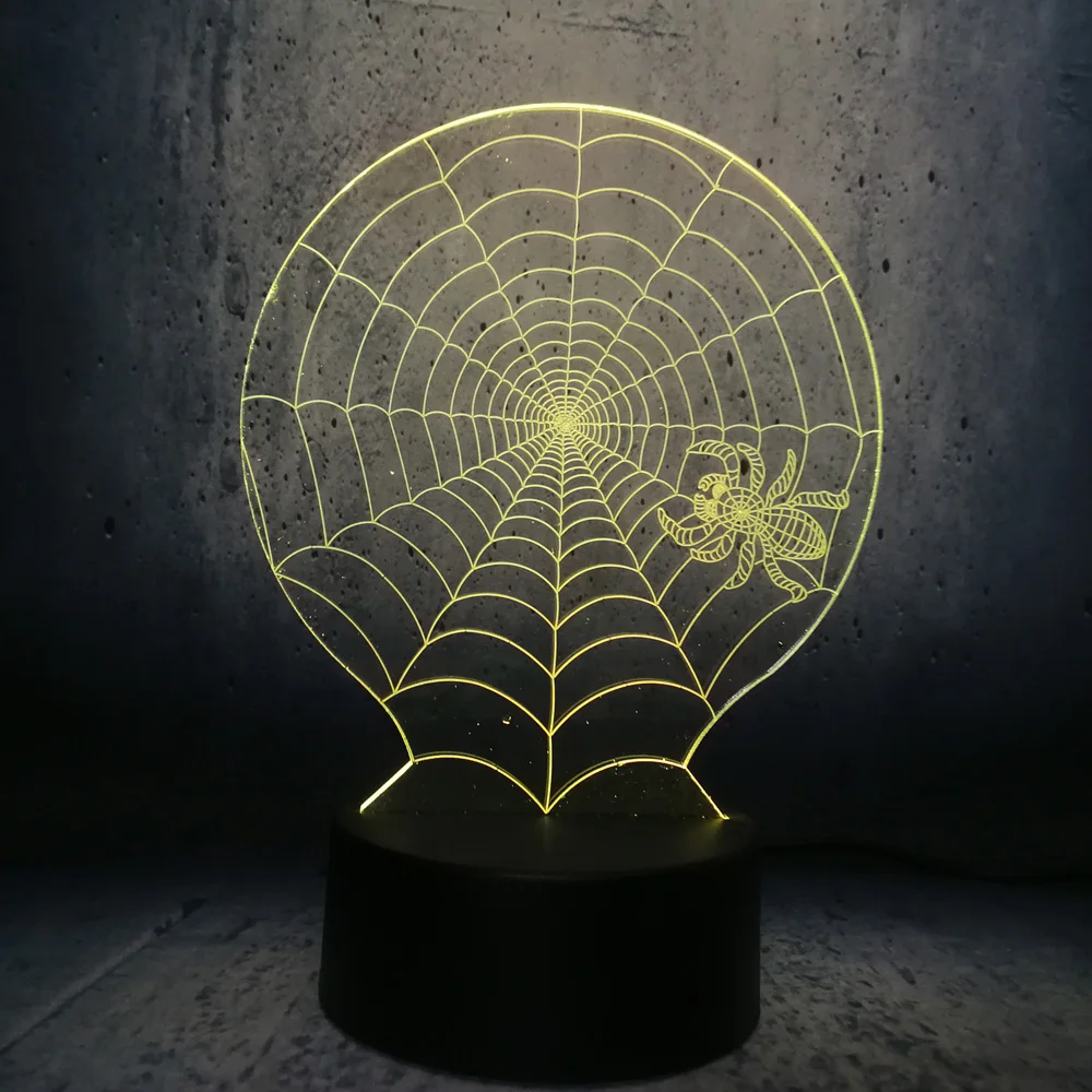 Spider web 3D USB Base LED Night light RGB Decoration Animal lamp Bedroom Sleep Light 7 Color Change biological cobweb lava
Spider web 3D USB Base LED Night light RGB Decoration Animal lamp Bedroom Sleep Light 7 Color Change biological cobweb lava