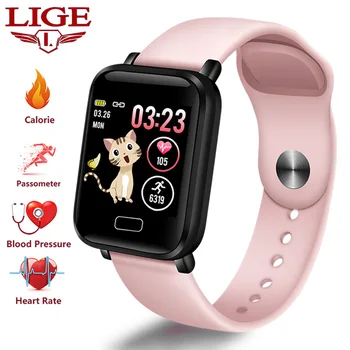 LIGE New Smart Watch Women Sport Pedometer Smart wristband Heart Rate Monitor Fitness Tracker LED Color Screen Ladies watch+Box
LIGE New Smart Watch Women Sport Pedometer Smart wristband Heart Rate Monitor Fitness Tracker LED Color Screen Ladies watch+Box