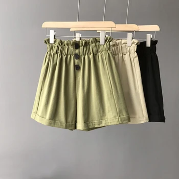 HLHPYHB Spring Summer Korean Shorts Elastic High waist Short Green Wide Leg Trouser Bottom Hotpants Casual Paperbag Waist Pants
HLHPYHB Spring Summer Korean Shorts Elastic High waist Short Green Wide Leg Trouser Bottom Hotpants Casual Paperbag Waist Pants