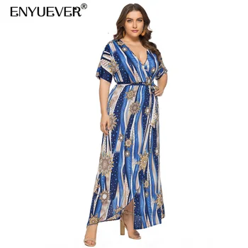 Enyuever Plus Size Summer Dress Women Vestido Casual 2019 V Neck Floral Print Short Sleeve Slit Holiday Sexy Long Party Dress
Enyuever Plus Size Summer Dress Women Vestido Casual 2019 V Neck Floral Print Short Sleeve Slit Holiday Sexy Long Party Dress