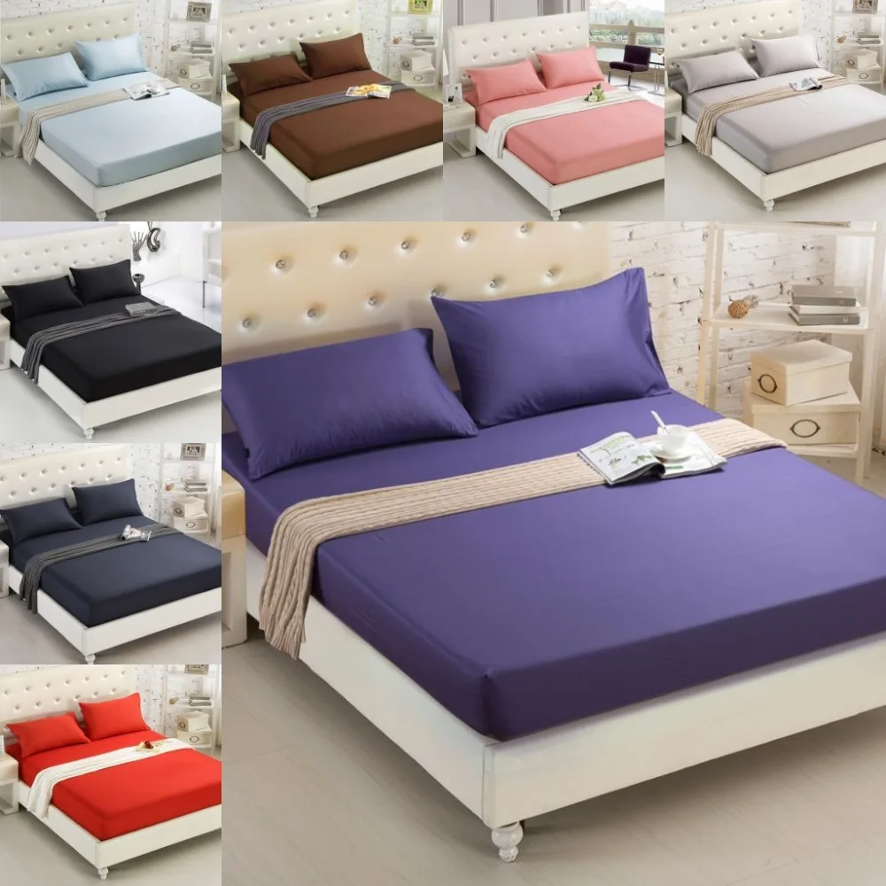Brushed Bed Sheets Fitted Sheet Solid Color ST01 Hotel Mattress Protect Cover Black Purple Grey Around Elastic Band Bed Linen
Brushed Bed Sheets Fitted Sheet Solid Color ST01 Hotel Mattress Protect Cover Black Purple Grey Around Elastic Band Bed Linen