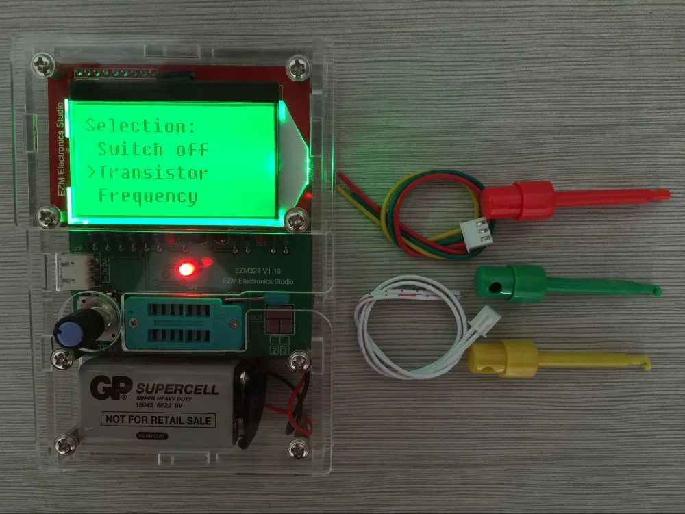 DIY kits ESR meter with case shell Mega328 transistor tester MPN NPN MOS frequency LCR Diode Capacitor meter Square generator
DIY kits ESR meter with case shell Mega328 transistor tester MPN NPN MOS frequency LCR Diode Capacitor meter Square generator