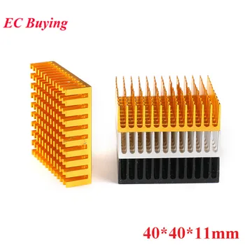 Heatsink 40*40*11mm Radiator Cooler Radiator Aluminum 40x40x10mm Gold Black Silver Heat Sink Metal Slotting Special For Cooling
Heatsink 40*40*11mm Radiator Cooler Radiator Aluminum 40x40x10mm Gold Black Silver Heat Sink Metal Slotting Special For Cooling