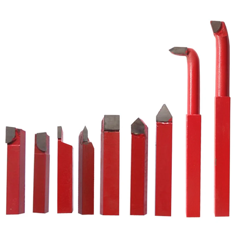 9Pcs 10 x 10mm Yg8 Alloy Red Cutter Turning Tool Automatic Lathe Tool Set Small Turning Tool Welding Tungsten Welding Instrume
9Pcs 10 x 10mm Yg8 Alloy Red Cutter Turning Tool Automatic Lathe Tool Set Small Turning Tool Welding Tungsten Welding Instrume