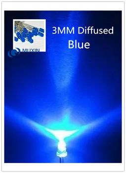 3mm Blue LED Round Light Emitting Diode Diffused Foggy Lamp Bead Plug-in DIY Kit Practice Wide Angle DIP 100 pcs /lot
3mm Blue LED Round Light Emitting Diode Diffused Foggy Lamp Bead Plug-in DIY Kit Practice Wide Angle DIP 100 pcs /lot