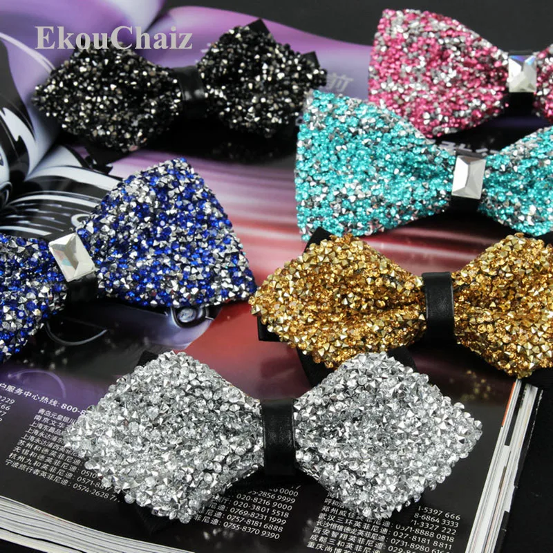 Фестиваль Рождество Pajaritas бабочка Имитация кристаллов Noeud Papillon Homme