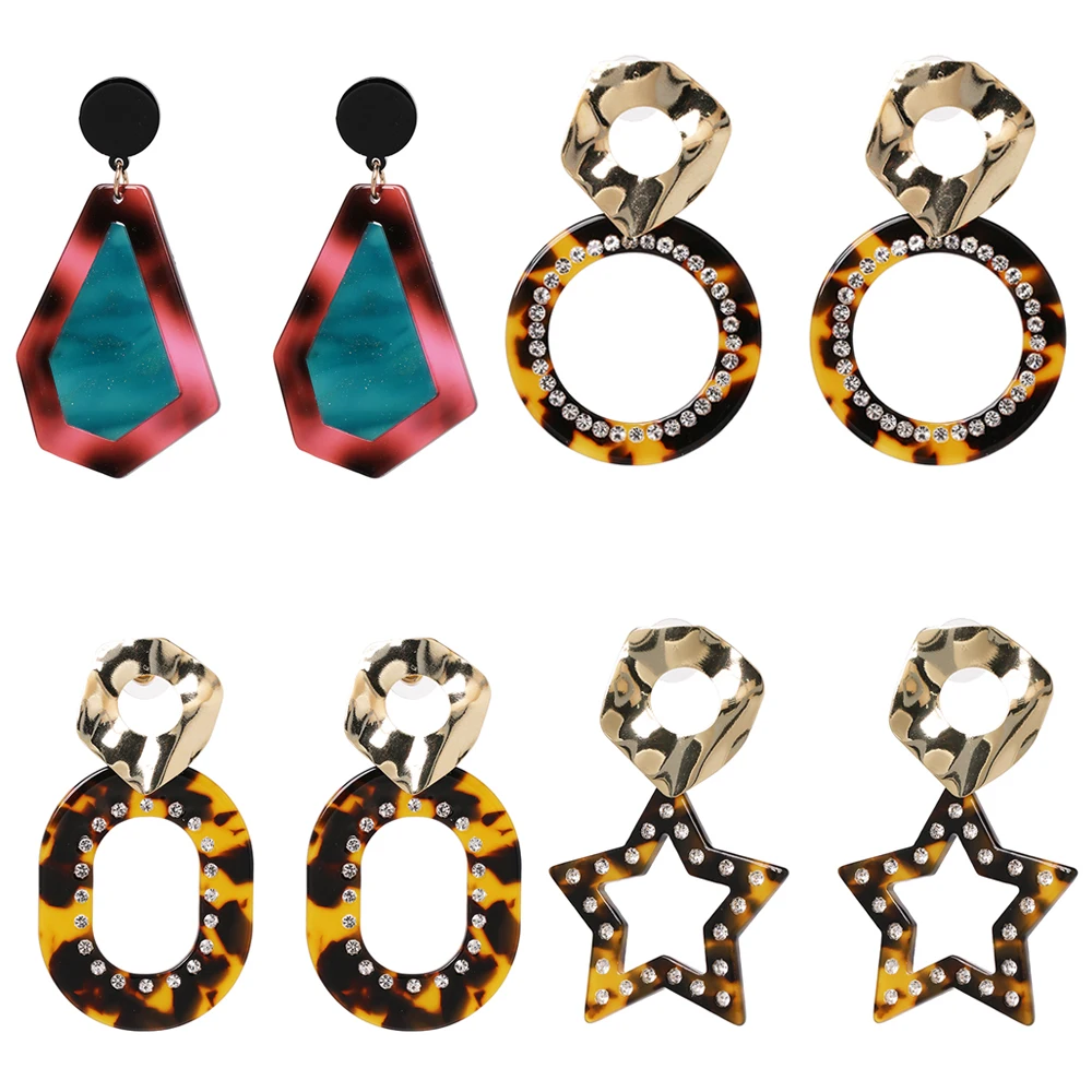 JUJIA 4 Designs Women's Trendy Resin Star Crystal Earrings For Women's Fashion Jewerly Vintage Round Drop Earrings Wholesale
JUJIA 4 Designs Women's Trendy Resin Star Crystal Earrings For Women's Fashion Jewerly Vintage Round Drop Earrings Wholesale