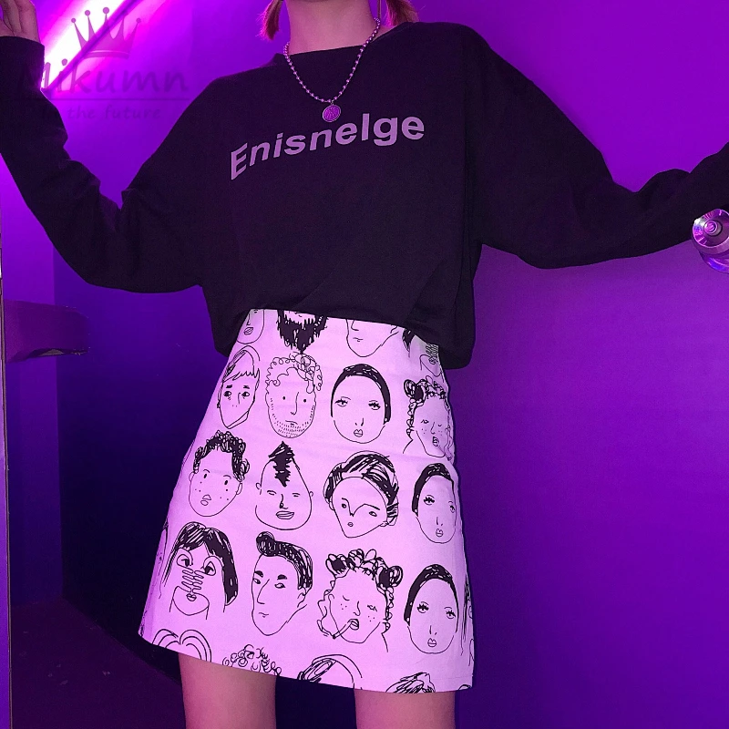 Harajuku Skirts Women Cartoon Printed Skirt A-line High Waist Girls Kawaii Cute Mini Short Skirts
Harajuku Skirts Women Cartoon Printed Skirt A-line High Waist Girls Kawaii Cute Mini Short Skirts