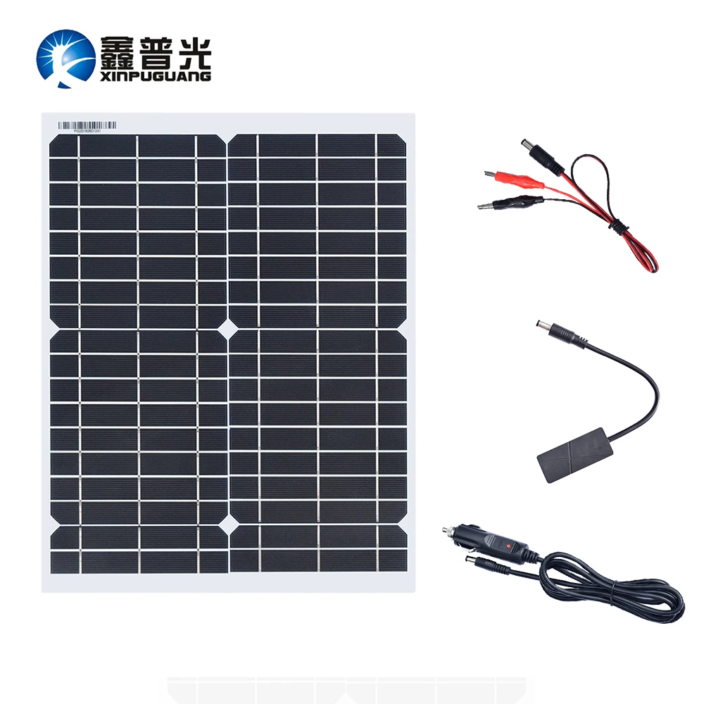 Xinpuguang Solar Panel 12V 20W USB 5V Monocrystalline Solpanel with Car Charger for Outdoor Camping Emergency Light Waterproof
Xinpuguang Solar Panel 12V 20W USB 5V Monocrystalline Solpanel with Car Charger for Outdoor Camping Emergency Light Waterproof
