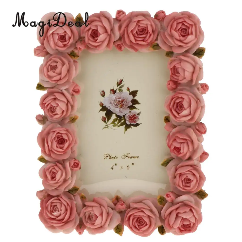 MagiDeal Romantic Retro Resin Rose Flower Home Decor Photo Frame Picture Frame Pink 4''x6'' for Wedding Party Tabletop Display
MagiDeal Romantic Retro Resin Rose Flower Home Decor Photo Frame Picture Frame Pink 4''x6'' for Wedding Party Tabletop Display