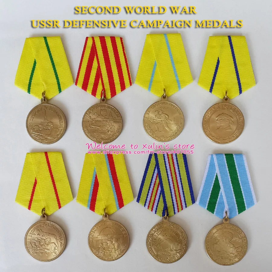 XDT0021 8 Pieces Different Kinds Full Set WWII Soviet Union Defensive Campaign Medals FOR OUR SOVIET MOTHERLAND CCCP Souvenir
XDT0021 8 Pieces Different Kinds Full Set WWII Soviet Union Defensive Campaign Medals FOR OUR SOVIET MOTHERLAND CCCP Souvenir