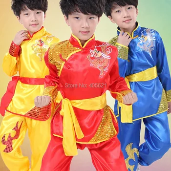 20set/lot Chinese Dragon Totem Tai Chi Kung Fu Martial Arts Children's Dancewear Performance Clothes Stage Costume 110cm-160cm
20set/lot Chinese Dragon Totem Tai Chi Kung Fu Martial Arts Children's Dancewear Performance Clothes Stage Costume 110cm-160cm