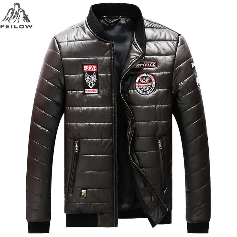 PEILOW new winter jacket men plus size M~7XL 8XL embroidered pu leather jacket male College parka coat male jackets
PEILOW new winter jacket men plus size M~7XL 8XL embroidered pu leather jacket male College parka coat male jackets