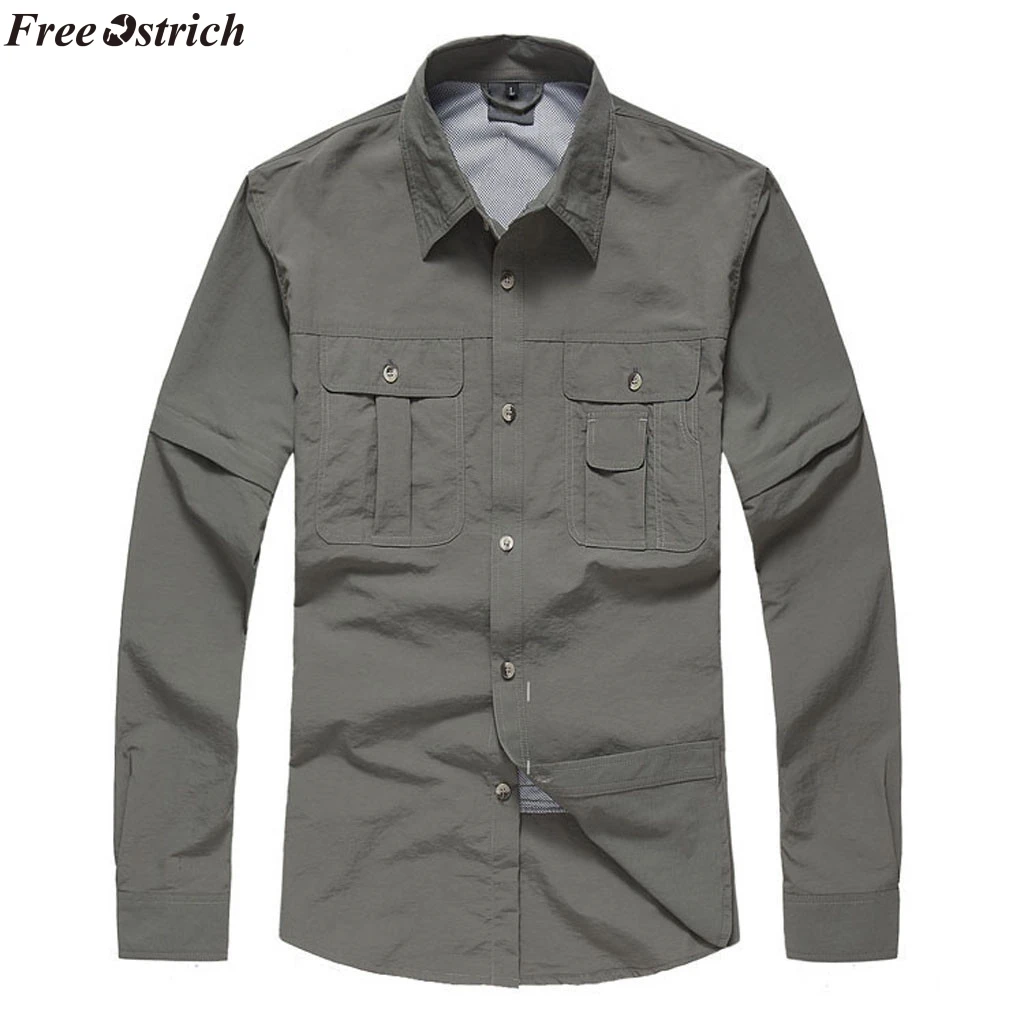 FREE OSTRICH Men's Solid Color Quick Dry Long Sleeve Shirt Button Slim Fit Detachable Casual Shirt Fashion Comfort Top Plus Size
FREE OSTRICH Men's Solid Color Quick Dry Long Sleeve Shirt Button Slim Fit Detachable Casual Shirt Fashion Comfort Top Plus Size