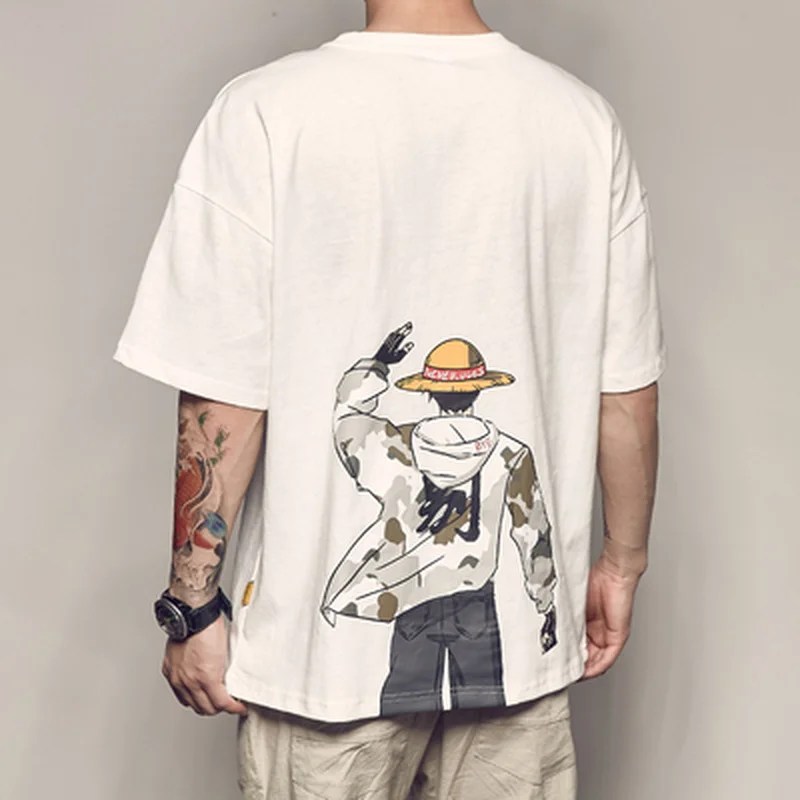 2019 Summer New Men National Fashion Couples Hip Hop Bottoming Shirt Loose Short-sleeved T-shirt Male One Piece Luffy Tshirt
2019 Summer New Men National Fashion Couples Hip Hop Bottoming Shirt Loose Short-sleeved T-shirt Male One Piece Luffy Tshirt